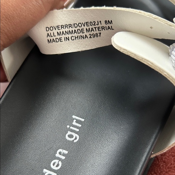 Madden Girl Black and White Slide Sandals - Picture 3 of 3